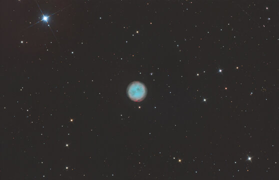 The Owl planetary nebula or Messier 97, taken with amateur telescope.