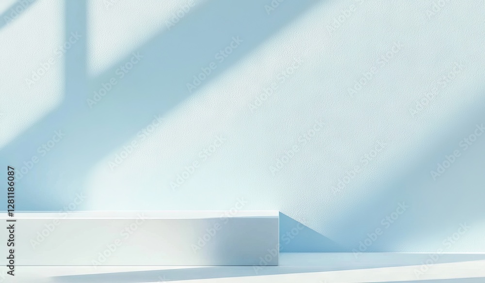 Poster for product presentation, a simple abstract background with a light blue hue is suitable, featuring 