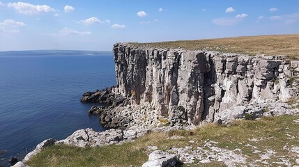 Fototapeta premium Dramatic Coastal Cliffs Ocean View Rocky Shore