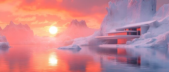 A forest with red leaves and a path leading through it