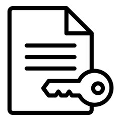 Data encryption icon. Vector line icon