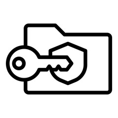 Data encryption icon. Vector line icon