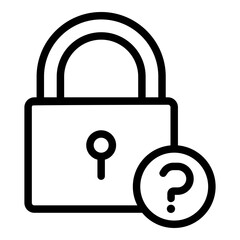 Forgot password icon. Vector line icon