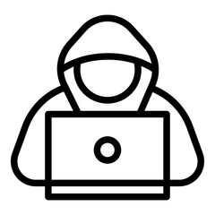 Hacker icon. Vector line icon