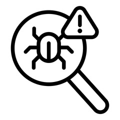 Malware icon. Vector line icon