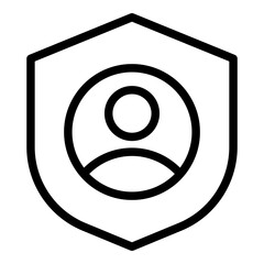 Personal security icon. Vector line icon