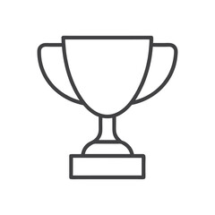 Trophy cup icon in line art style. Victory cup vector. Prize, Winner symbol