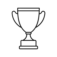 Trophy cup icon in line art style. Victory cup vector. Prize, Winner symbol