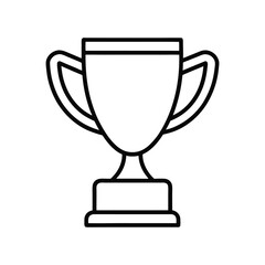 Trophy cup icon in line art style. Victory cup vector. Prize, Winner symbol
