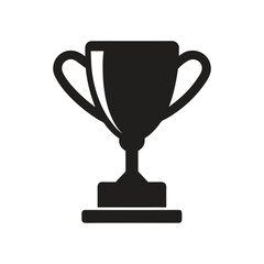 Trophy cup icon. Victory cup vector, trophy silhouette