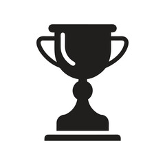 Trophy cup icon. Victory cup vector, trophy silhouette