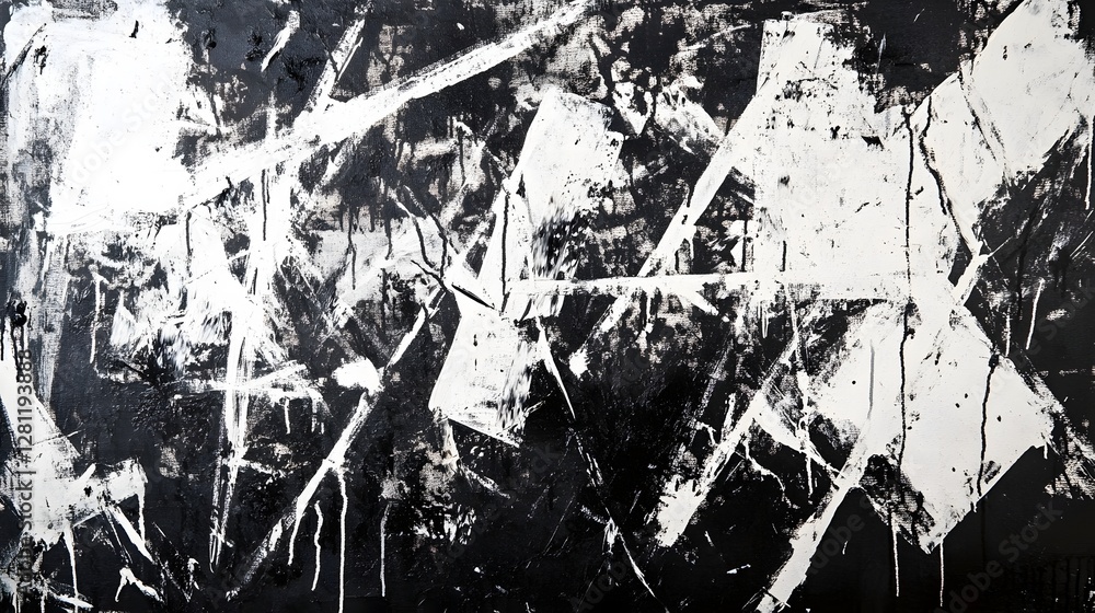 Aufkleber captivating abstract textured monochrome backdrop with dramatic splatter and glitch effects
