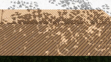 3d image of the landscape design of the home territory. Landscaping of the territory. Computer visualization of composite landscaping and landscaping solutions.
