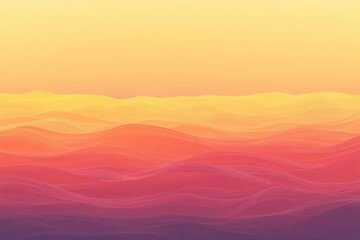 Fototapeta premium Dreamy Abstract Waves with Soft Gradient Colors in a Calm Sunset Atmosphere