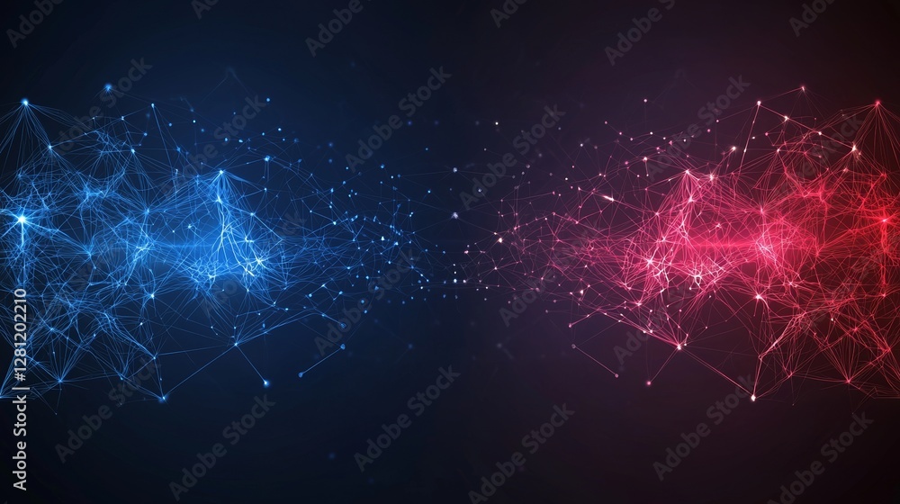 Poster a futuristic and energetic visual is created by the dynamic, flowing lines of teal and orange light 
