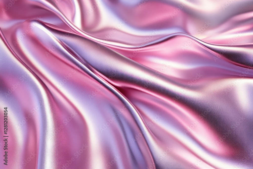 Poster soft shimmering satin fabric in pink and lavender with smooth flowing texture and depth