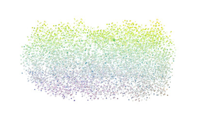 Blurred bokeh colors light glowing on transparent background