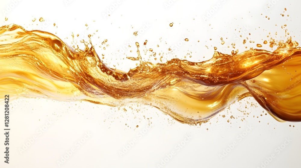 Poster captivating liquid explosion dynamic amber waves of flowing energy capturing the mesmerizing movemen