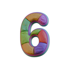 Colorful Fabric 3D Alphabet PNG Letters