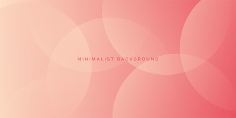 Minimalist banner background, pastel colorful, cherry crush and peach cream gradations. Circle effect style geometric, abstract background.