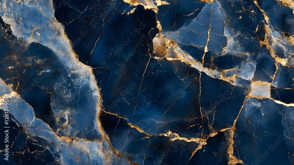 Poster captivating marble stone pattern with dynamic swirls cracks and vibrant metallic accents creating a 