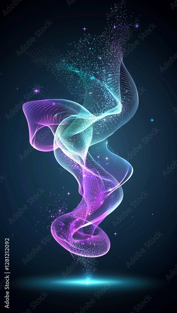 Aufkleber a mesmerizing abstract design, abstract neon lights, showcases a resplendent array of neon lights ra
