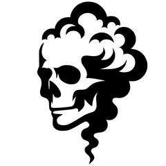 Smoky skull silhouette