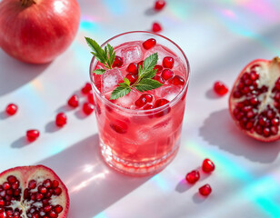 pomegranate juice and berries