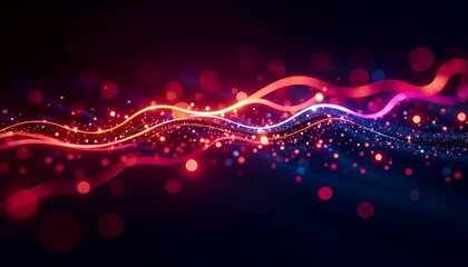 Bright multicolor abstract lines on a dark background, creating an eye-catching contrast, perfect for vibrant and bold designs