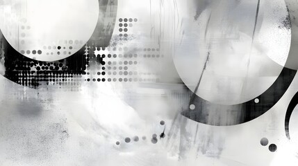 Captivating monochrome abstract background featuring a dynamic composition of geometric shapes patterns and textures  This minimalist contemporary digital art piece creates a striking