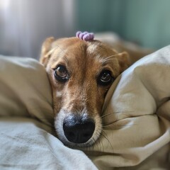 The caramel dog is pure cuteness: loyal, cheerful, and always ready for a cuddle.