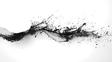 Captivating monochrome abstract design featuring a powerful liquid splash in striking black and white tones creating a dynamic energetic and visually arresting visual statement