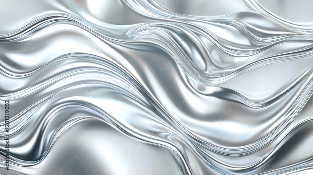 Poster the background of your design can feature a silver metallic grainy texture along with a wavy silver 