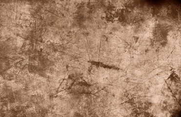 Obraz premium A distressed brown grunge texture with scratches, stains, and rough surface, perfect for backgrounds and creative designs.