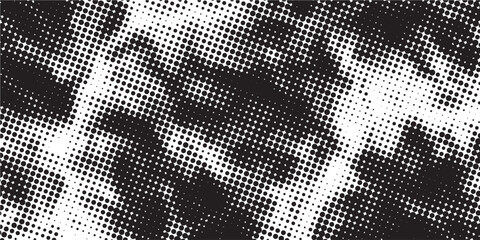 Distressed background in black and white texture with dark spots, scratches and lines. Abstract illustration