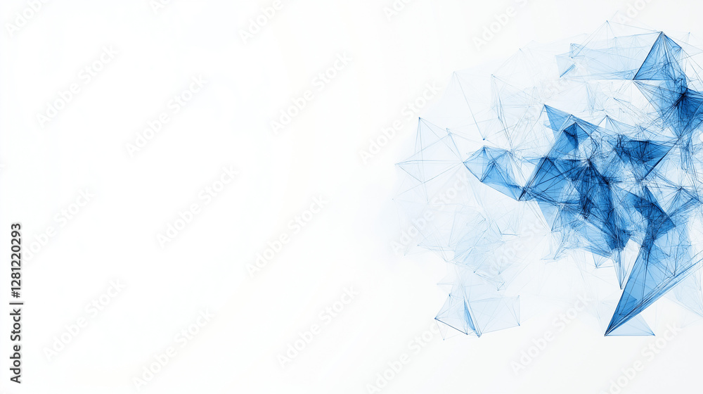 Aufkleber network of innovation: an ethereal network of interconnected lines and points shimmers, hinting at t