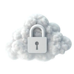 Copper lock protects files stored in folders, cloud data storage security concept
