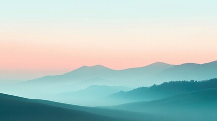 Obraz premium serene landscape fades into soft indistinct hues embodying essence of fleeting memories
