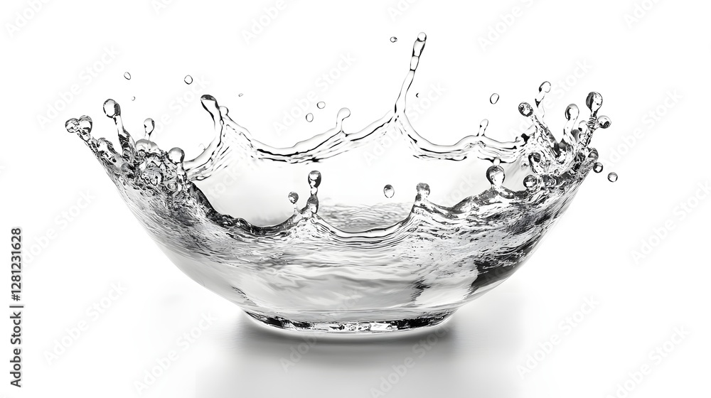 Aufkleber Captivating water splash with dynamic flowing movement and elegant curves creating a mesmerizing abstract and composition