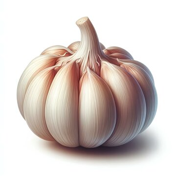 garlic isolated on white