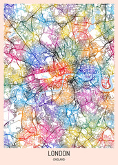 London England City Map, district banner, business modern landmark, neighborhood paint travel, hometown downtown design, destination landmark