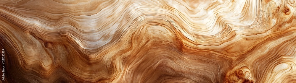 Leinwandbilder Captivating Wooden Grain Patterns in Warm Tones   Mesmerizing Abstract Organic Texture Background with Flowing Wavy Curves and Dynamic Swirls in Earthy Brown Beige and Orange Gradient Colors