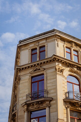 Historic European Architecture with Cloudy Sky