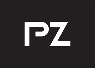 PZ letter logo and initial logo design