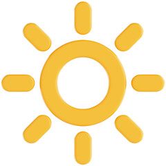 Bright Button Emoji 3D Illustration