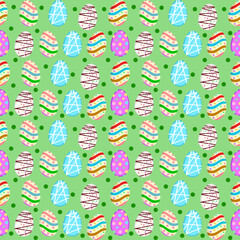 A colorful collage featuring playful patterns with fruits, animals, and whimsical designs across four distinct backgrounds.