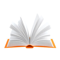 An open book with blank pages ready for writing.