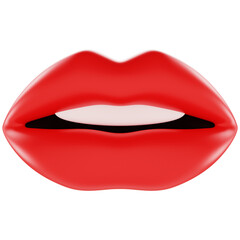 Mouth Emoji 3D Illustration