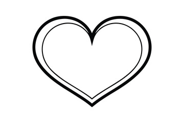  Heart Outline Simple, Elegant, Black, White, Graphic Design
