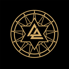 illustration of the cardinal directions logo with the letters G and E